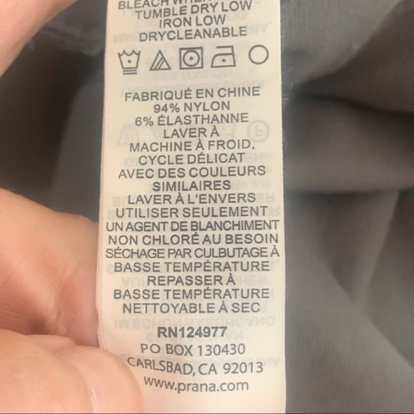 PRANA Brenna Moto Stretch Skinny Pants Mid Rise Gravel Nylon Size 2 - Picture 14 of 15